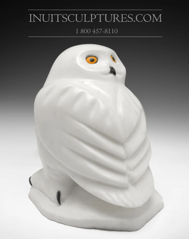 8" White Owl Famous Manasie Akpaliapik